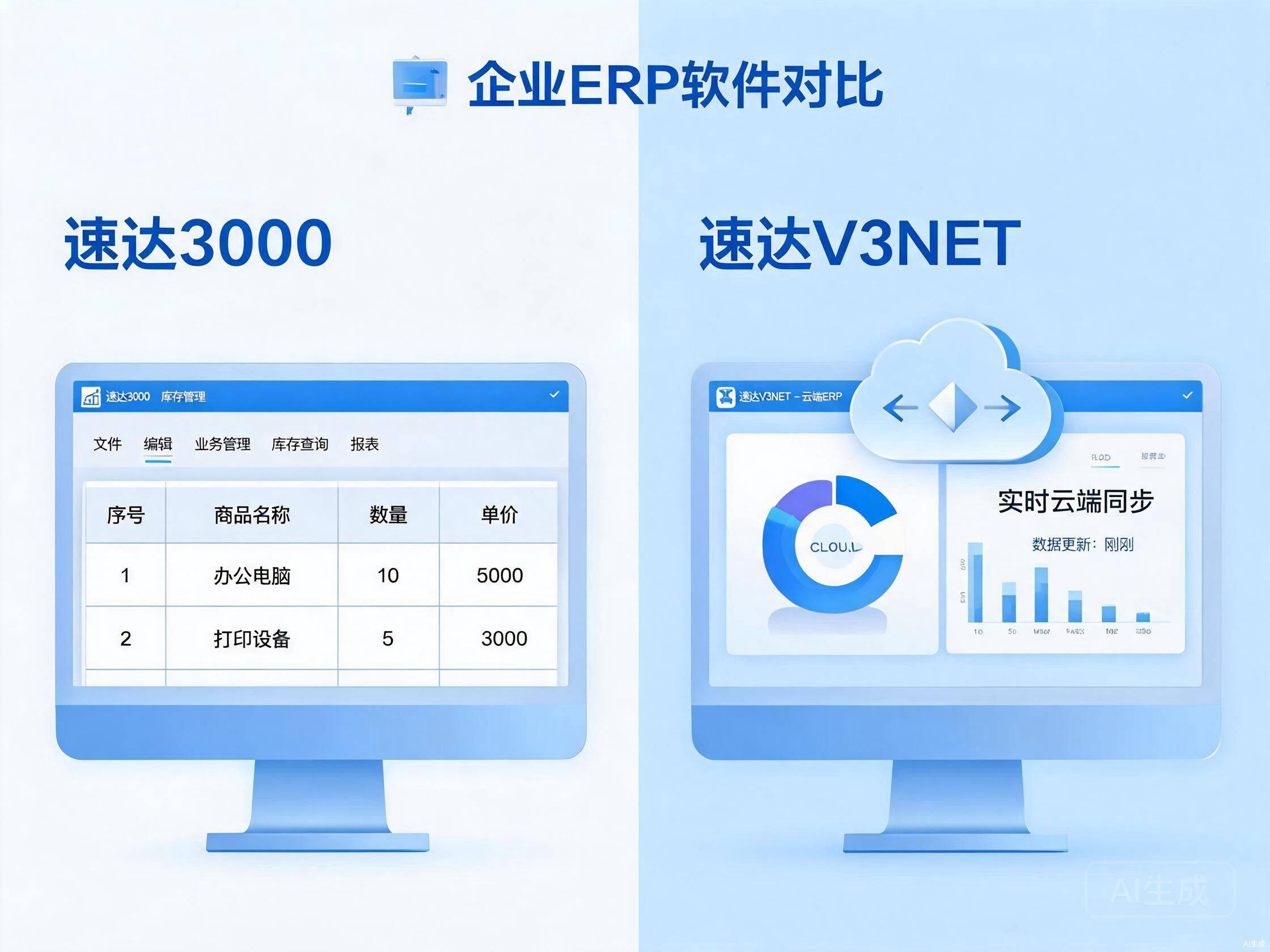 速达V3NET与速达3000区别对比