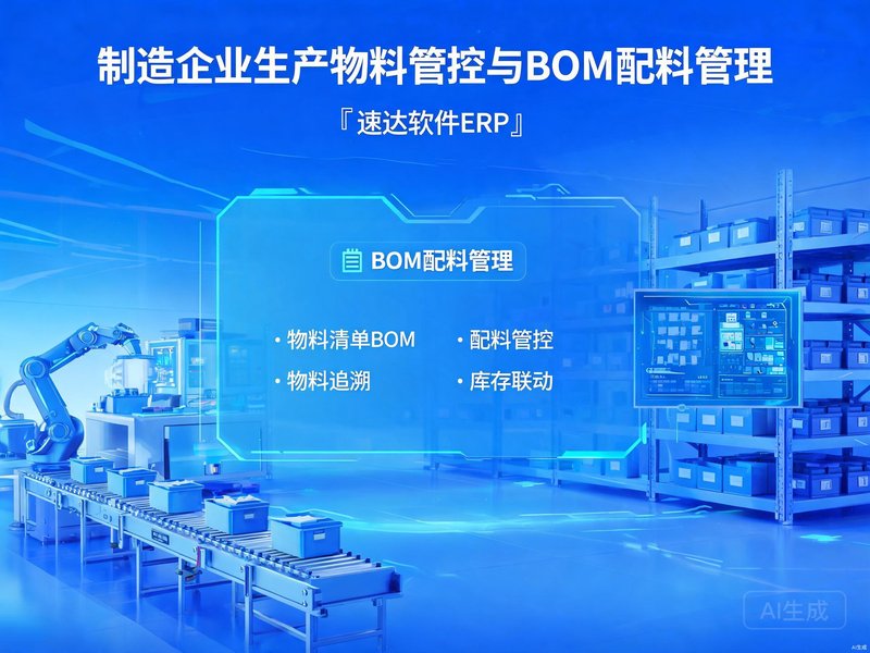 2026制造企业生产物料管控与BOM配料管理技巧｜速达ERP降本