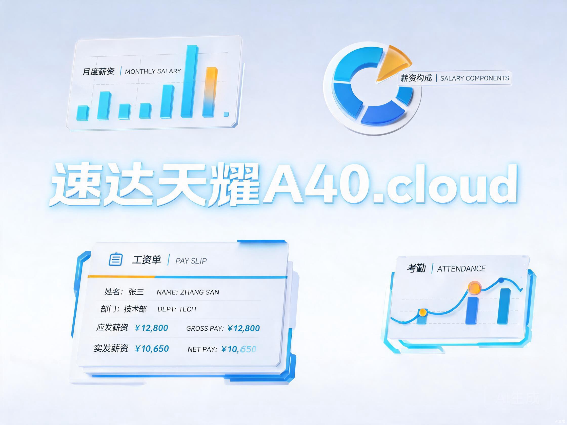 速达天耀A40.cloud工资管理功能详解：企业人力成本核算选型指南