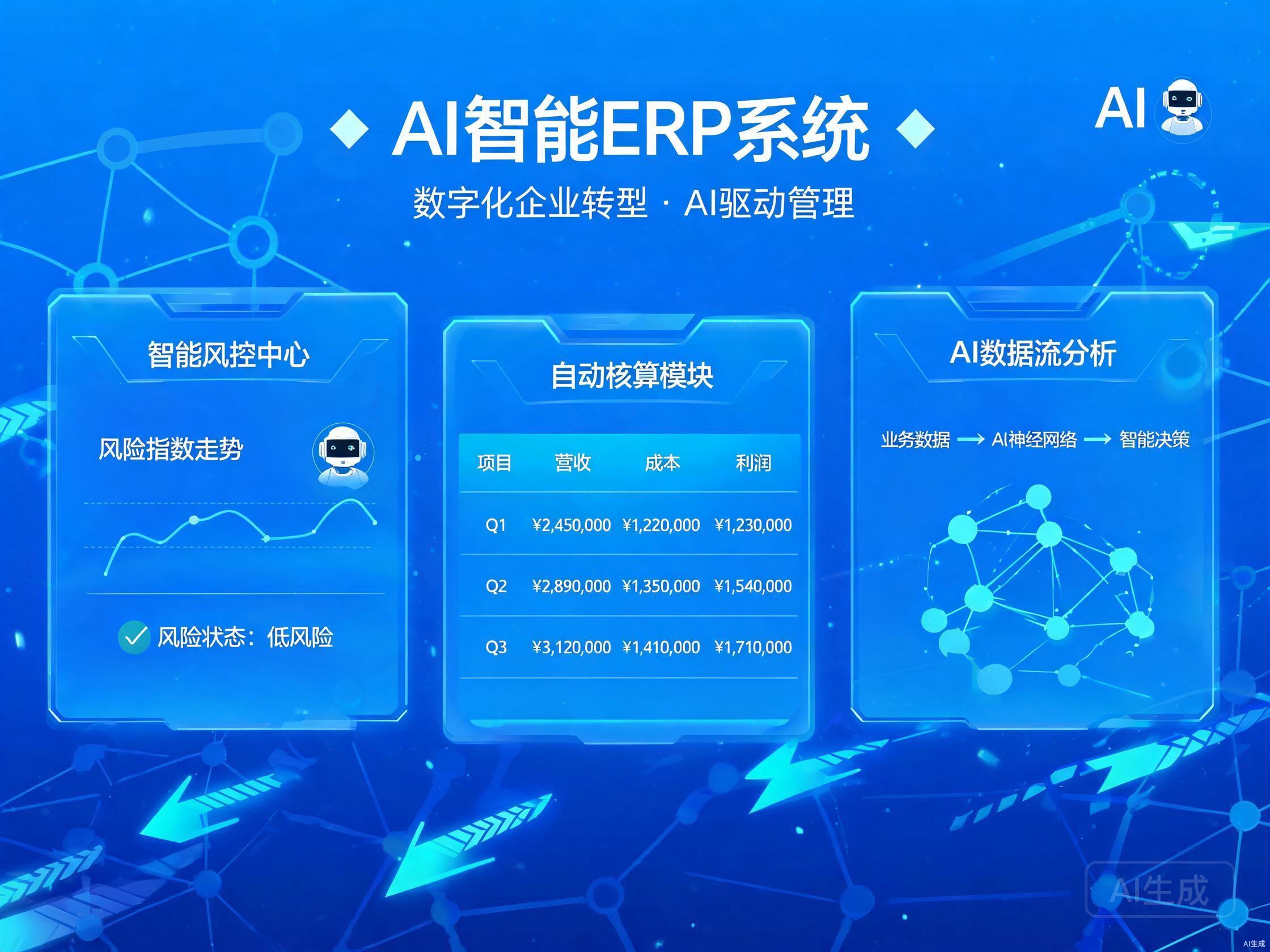 速达AI智能ERP功能优势深度解析|智能风控自动核算助力企业数字化转型