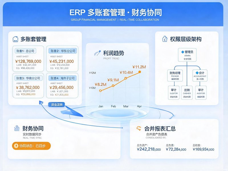 速达ERP集团多账套管理与财务协同教程｜全国企业权限分配方案