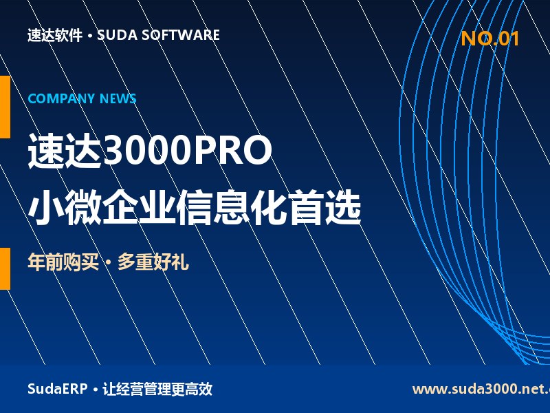 速达3000PRO软件：小微企业信息化首选 年前购买优惠多重好礼