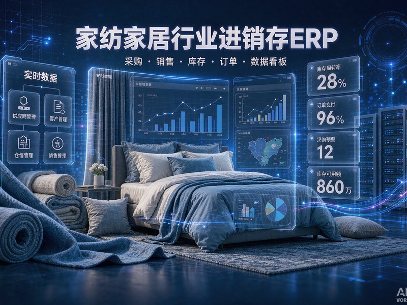 全国家纺家居家饰行业数字化管理方案|速达ERP订单协同与库存管控实战