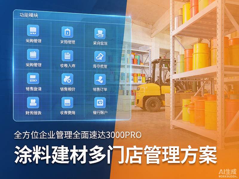 涂料建材企业多门店管理方案 速达3000PRO实现分级价格与分仓管控