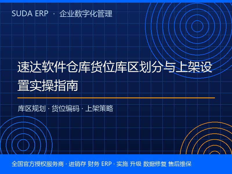 速达软件仓库货位库区划分与上架设置实操指南 速达软件仓库货位库区划分与上架设置实操指南